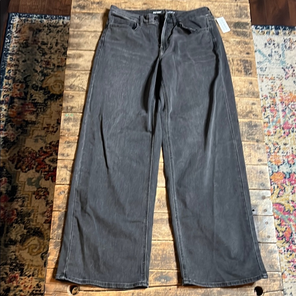 NWT Old Navy Wow Wide leg Black- Grey Wide-Leg Jeans